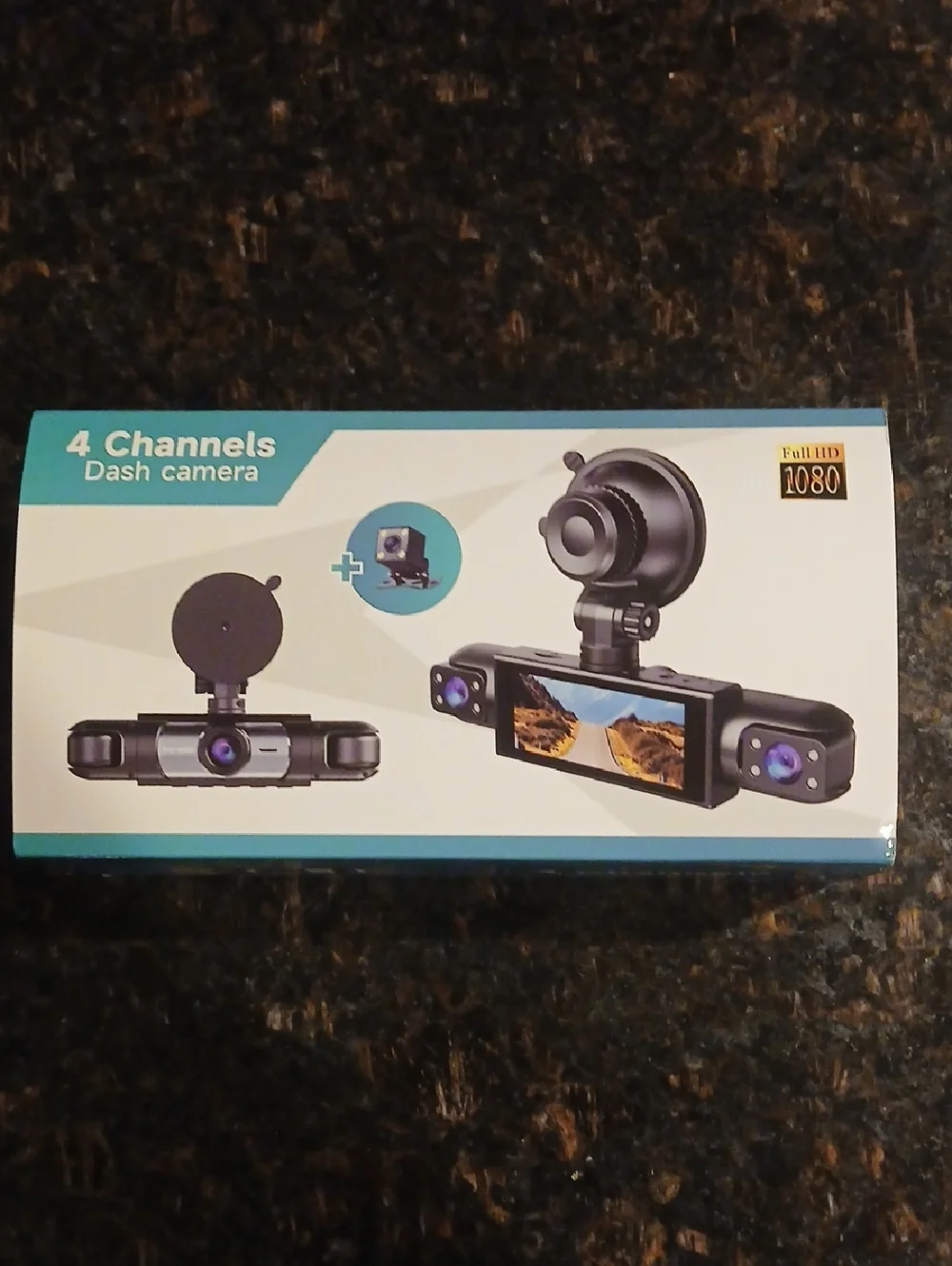 4-Channel Dash Camera Full HD 1080p – Black